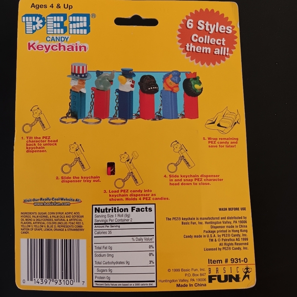 Pez Candy mini Keychain Set - Picture 2 of 2